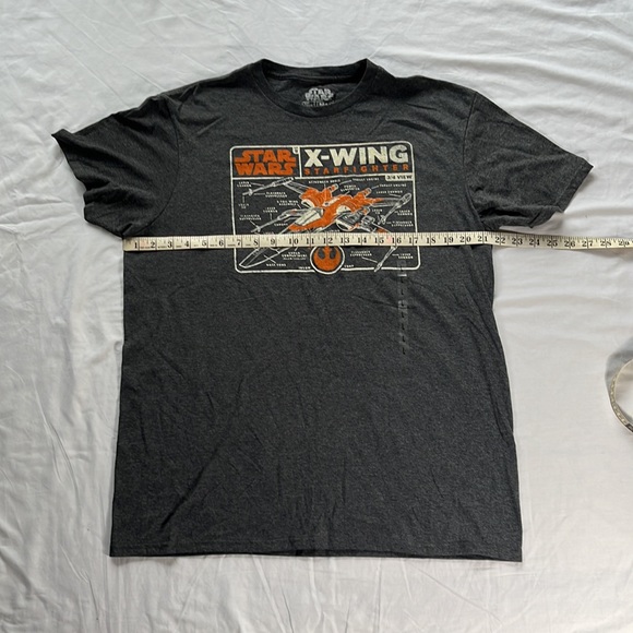 NWOT Grey Men's Star Wars Large The Rise of Skywalker X-Wing Schematic Frame Tee - Picture 5 of 9